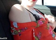 She looks stunning giving a blowjob to a lucky guy