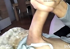 Big Cock cumshot and cum play