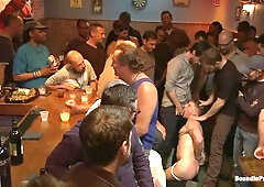 Torned Fellow with a Massive Jizz-shotgun Get Used in a Crowded Club