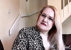 Your Breasty big beautiful woman Sex Therapist Becky gives u hands on treatment! This babe pulls out her large natural boobs, disrobes down to her haw