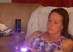 Filming up marvelous cutie's purple mini petticoat during the time that this babe's playing movie scene games (panty tease)