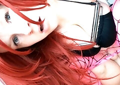 Big boob brunette masturbates on webcam