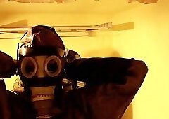 Muzzle exchange and head harness in the NVA protective suit