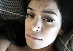 Mexicana blowjob with her big boobs