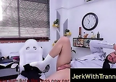 Hot Shemale Franshesca Fucking her Boss s Ass on Webcam