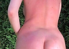 Shaved pussy blonde Tasha Reign with big boobs goes solo