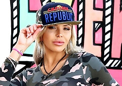 Oiled hardcore anal fuck with a long-legged babe Nina Elle