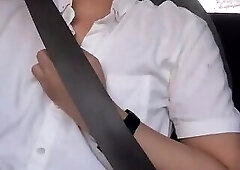 Hot Filipino lad being sucked inside the car