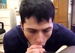 White Mexican Young Boy Sucking Black Cock Eating Cums 8