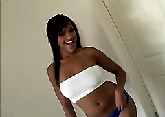 Gorgeous brunette hair hottie with tanned body and large tits sucks large and lengthy knob and jerks it like a pro until getting her body sprayed with