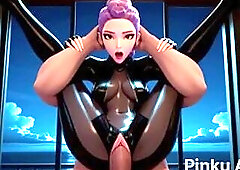 RUMI K-POP PINK AI GENERATED SUPERLATIVELY GOOD MOVIE SCENES