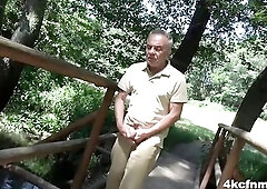 There's no more excellent job than a public job. I discovered this grand-dad and decided to jerk off him and tease his penis. Want to watch great