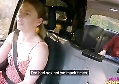 Blond Scottish hottie Samantha Joiner sexy hardcore sex with cute shy nerd. Lewd British cutie hungry for wang seduces passenger with oral-job and fas