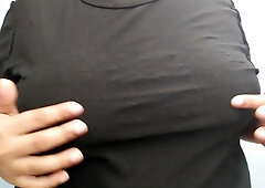 When my hot mother gets sexually aroused, this babe goes to a separate room and squeezes her own milk to complete the masturbation