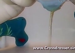 Crossdressing sissy Water sports