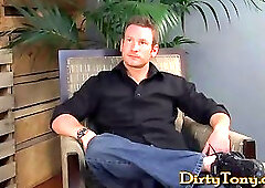 Jerking dick and fingering ass