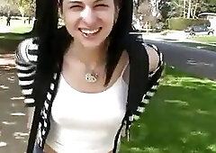 Yummy shemale toys her asshole and tugs her cock solo