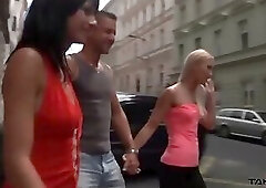 Super hot brunette rides dick