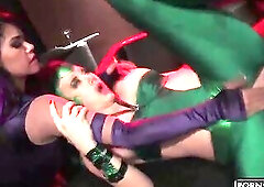 Superpowered Threeway with Booty to Throat Action Between HalfAsian, Large Butt Hottie and BBC