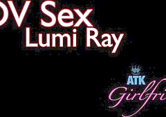 Lumi Ray brand fresh playgirl with natural titties takes dick hard and received a creampie