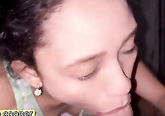 Morning oral job (spunk flow)