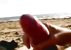 relaxing at the beach hand job snatch rubbing  voyeur sex