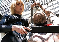 Heavy - Heavy Gets Flogged And Edged In An Alley With Lucy Heart