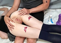 Wet Snatch craves to be tested by 2 Large Bestvibe Dildos