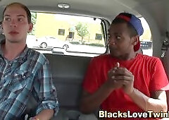 Gay gets an interracial facial after butt fuck and bj in hd