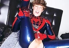 168.1 spider-man gets fucked by automatic dildo