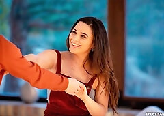 Raven-haired chick with big bottom Ariana Van X likes dick-riding