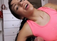 Squat on stepbro's sausage until it hurts - best xxx!