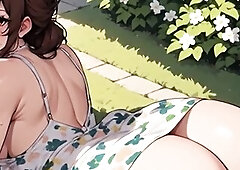 What Happens in the Garden... Waifu Widen Legs & Explicit Penetration. This movie scene is the fully extended 9-minute and twenty-second uncut mas