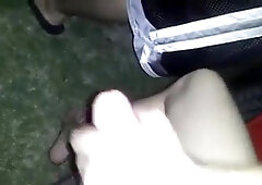 Stranger gets HandJob outside at Rest Stop & Cums Hard! 6