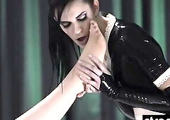 Rossy Kiss Teases Mia in a Steamy Latex Rencounter