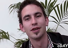 Naughty threesome action with gay guys