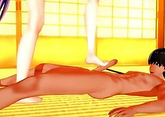 (CG Manga)(Digimon) Angewomon footjob