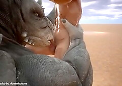 Rectal, furry animation, gay monster