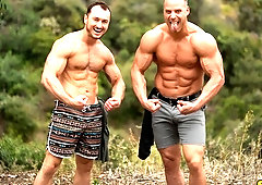 Muscular Jack and Brayden enjoying hard anal sex