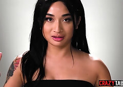 Small knockers Asian cougar arousing masturbation