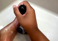 Giving my sextoy a footjob