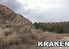 BDSM MILF goes out for a walking looking for slaves