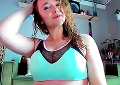 Amateur Babe in Glasses jerks cock for facial