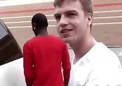 Cameron Davis gets to ride a chocolate stick