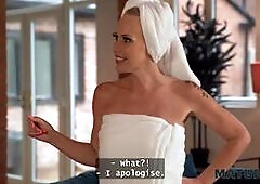 MILF neighbour was so horny so she fucked a robber and sucked his cock