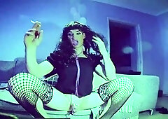 Mature, sissy smoking