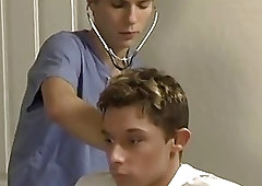 Young doctor and his twink patient indulge in sensual anal