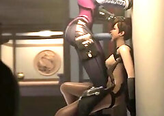 Tracer Face Screwed Hard By Large Futanari Ramrod