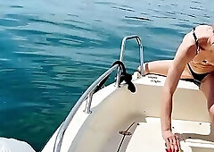 Boat Wash in sexi Thong Swimsuit: Summer is here