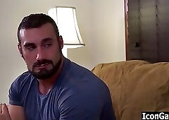 Gay twink seduces and fucks straight daddy